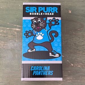 Limited Edition Carolina Panthers Sir Purr Bobblehead NWOT